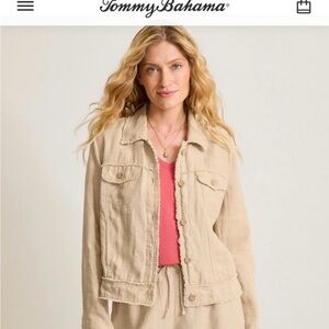 Tommy Bahama Women's Tan Linen Jacket, NWOT